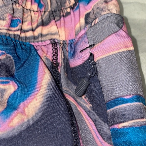 Avia Women's Athletic Shorts - Pink and Blue Swirl - Picture 5 of 6